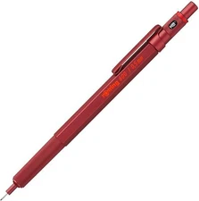 rotring 600 mechanical pencil hb 0.5 mm red all-metal body hexagonal barrel