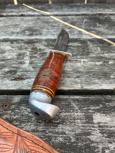 Vintage Estwing Hunting Knife 4 1/2" Blade w/ Original Sheath - Picture 5 of 17