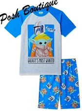 Baby Yoda Pajamas Star Wars Boy Girl Shorts T Shirt Set 4 6 8 10 12 Mandalorian