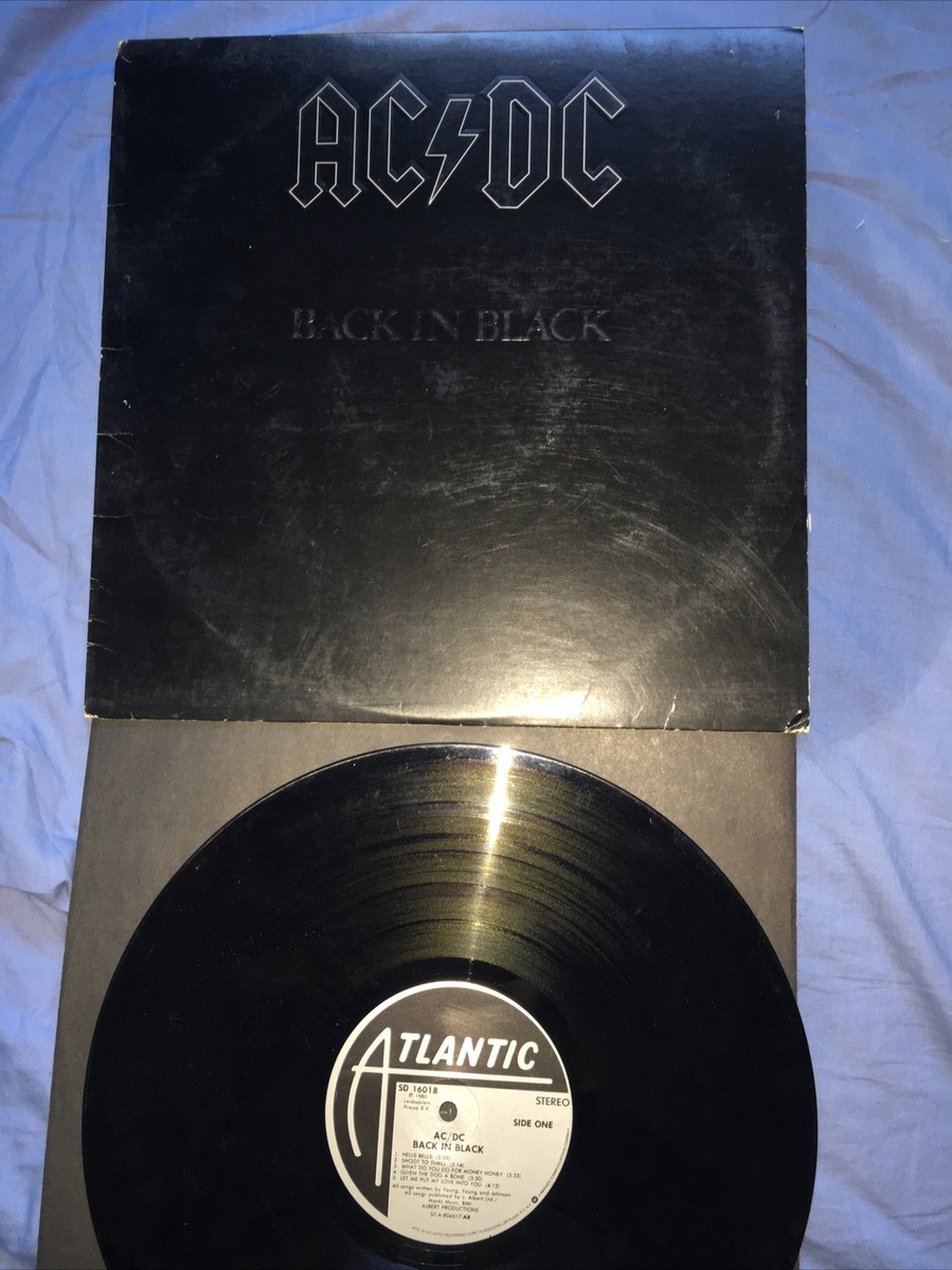 AC/DC Back In Black Vinyl LP 1980 Atlantic SD 16018