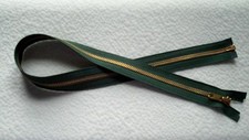 26 inch 5 Hunter Green  Brass Metal Separating YKK Zipper New 