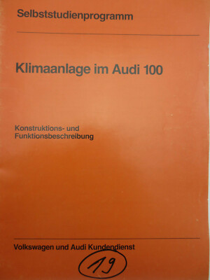 SSP 19 Klimaanlage im Audi 100 Konstruktion und Funktion Bauteile Kompressor 