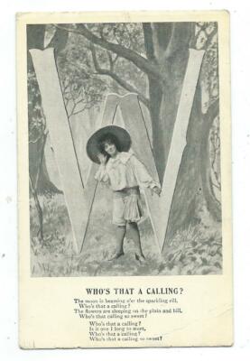 Wer ist das eine Berufung? Lebendige Bilderserie Lied Postkarte um 1910