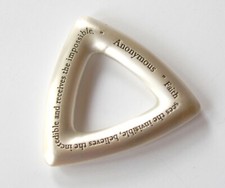 Sacchi Faith paperweight triangle heavy metal