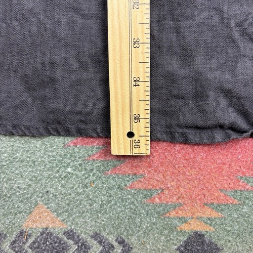 Flachs Leinen Tunika Kleid Damen Gr. P Small meliert grau gewebt - Bild 8 von 9