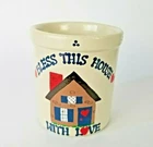 RRP Co Roseville Ohio USA Hand Painted Crock BLESS THIS HOUSE WITH LOVE
