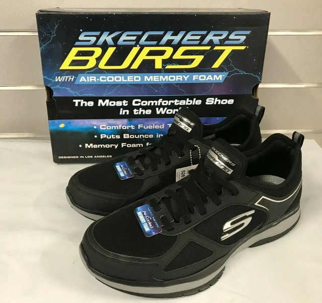 skechers burst air cooled memory foam mens