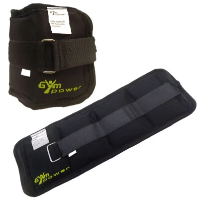 Gym Power Polsiere-Cavigliere Zavorrate Appesantite Regolabili Fitness con Pesi