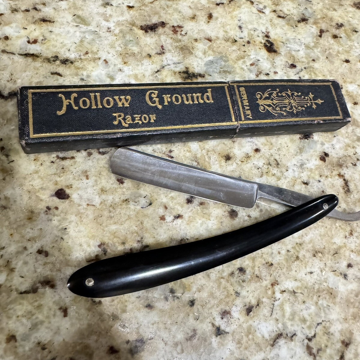 Vintage German Make Straight Shaving Barber Razor “Hollow