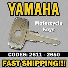 1970's Yamaha Motorcycle Replacement Key Cut to Your Code 2611 - 2650