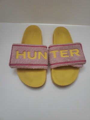 Hunter Original Terry Towelling Logo Slides Women's Slip-on