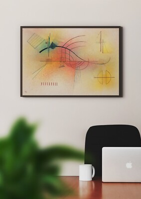 Wassily Kandinsky: Linie (Linie). Fine Art Giclée Museum Geschenk Druck Abstrakte Kunst
