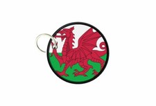 Wales Flag Keychain Round Badge