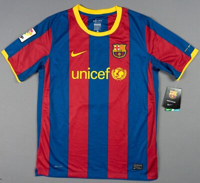 BARCELONA 2010-2011 ANDRES INIESTA JERSEY HOME FOOTBALL SHIRT SIZE
