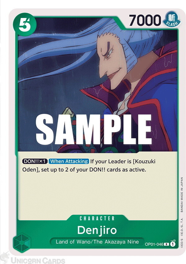 OP01-046 Denjiro Rare English One Piece TCG Card