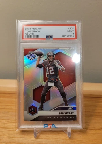 2021 Mosaic Tom Brady Sliver PSA 9 Mint 🐐 #201 LOW POP