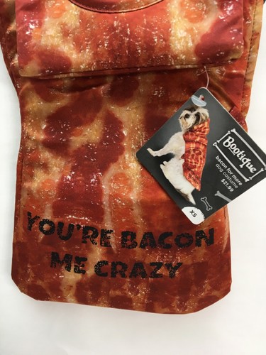 PET BACON DOG XS EXTRA SMALL OUTFIT BOOTIQUE CLOTHES 15-17” INCH COAT COSTUME 1 - Picture 3 of 12