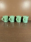 New ListingAnchor Hocking Fire King Jadeite Restaurant Ware C Handle Coffee Mugs Set of 4