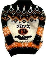 Tito's Handmade Vodka Bottle Koozie Ugly Sweater Christmas Tree Ornament XMAS