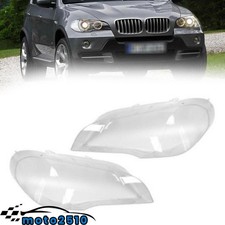 1 Paar Scheinwerfer Glas Streuscheibe links rechts Set für BMW X5 E70 2006-2013