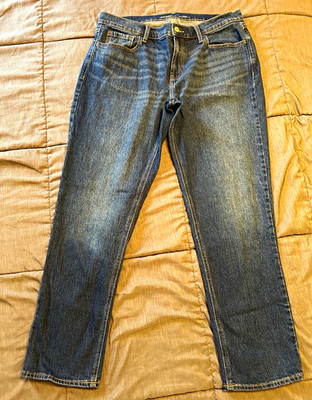 Old Navy Boyfriend Jeans Womens Size 12 Blue Medium Wash Mid Rise Stretch 5-Pkt