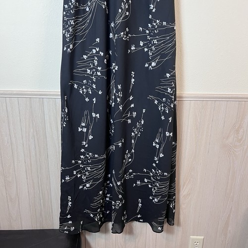 Ronni Nicole II Black Floral Mandarin Collar Maxi Dress Size 18 Cheongsam Style - Picture 2 of 17