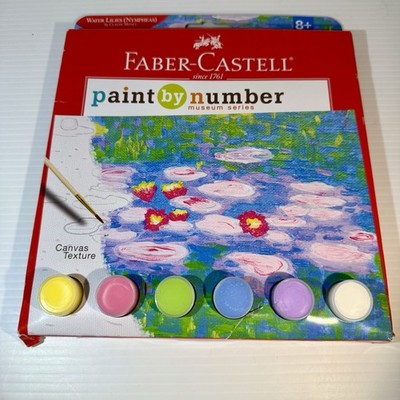 Faber-Castell Museum Series Paint By Number Canvas Kit 6''X8''- Water Lilies New