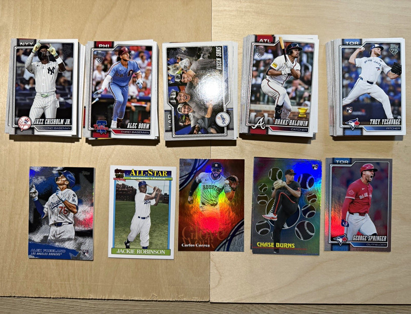 Topps 2026 Series 2 MLB Card Lot 180+ Cards Rookies & Inserts Guaranteed