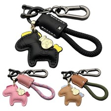 Leather Horse Keychain Horse Charm Pendant for Handbags PU Leather