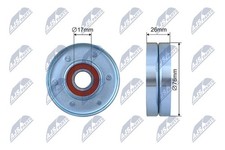 NTY Spannrolle Keilrippenriemen RNK-AU-059 für VW GOLF PLUS 5 5M1 521 TIGUAN 4 6
