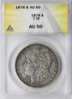 1878 7TF $1 Morgan Dollar ANACS AU50