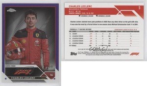 2023 Topps Chrome Formula 1 F1 Drivers Purple Refractor /399 Charles Leclerc #5