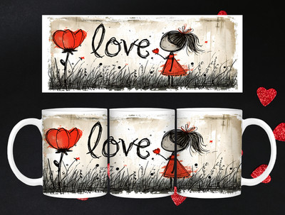 Liebe Tasse süß Valentinstag Geschenk romantisch Herz Mädchen 11oz Keramik Kaffeetasse