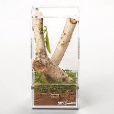 Acrylic Reptile Terrarium Full View Jumping Spider Enclosure 4x4x8 Inch Box