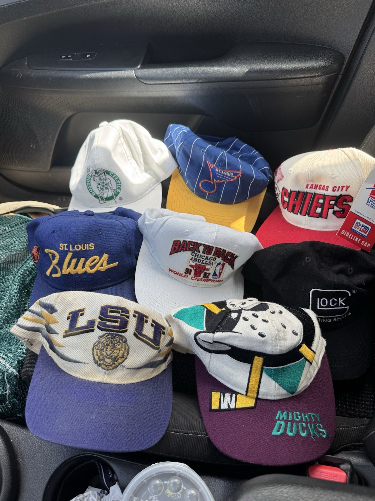 Vintage Hat Lot Of 8 Sports Specialties Might Duck LSU RARE blues Chiefs Glock