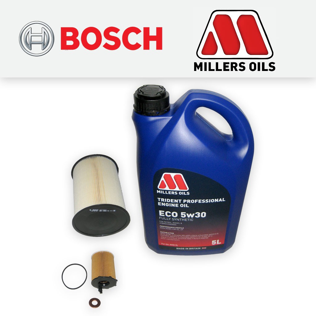 SERVICE KIT for FORD FOCUS MK3 1.6 TDCI OIL AIR FILTERS +MILLERS OIL (2010-2017)