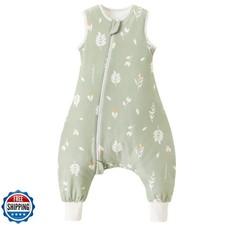 Nivolltha Super Soft 1.5 TOG Sleep Sack with Legs, 100 Organic Cotton Warm C