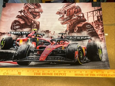 NEW! FERRARI F1 RACING CANVAS POSTER ART REPRINT 23.5  x 15.5 