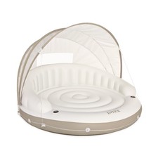 Intex Canopy Island 78" X 59" Inflatable Water Lounge Raft 58292EP Open Box