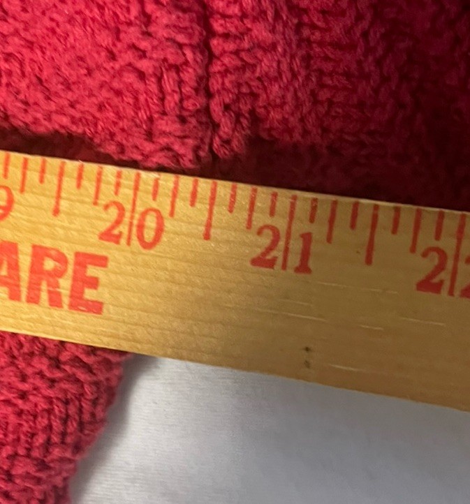 Universal Thread Bobbin Red Cable Knit Pullover  … - image 2