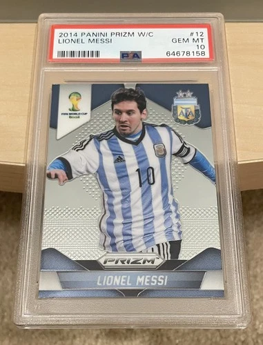 2014 PANINI PRIZM WORLD CUP #12 LIONEL MESSI PSA 10 GEM MINT