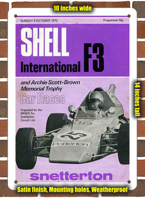 Metal Sign - 1972 Snetterton Circuit Racing Program - 10x14 inches