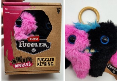FUGGLER Keyring BABY PINKLES Plush HEARTY MCFARTY IN BOX Metal Clasp!!!!!