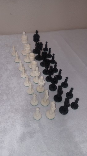 Handmade Hazel Wood Chess Set - Nutbrown Pieces, King 3.11", 32 Pieces (No Board Included)
