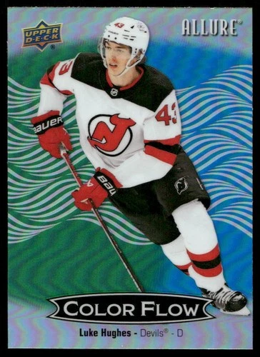 2024-25 Upper Deck Allure #CFL-30 Luke Hughes Color Flow Green-Blue
