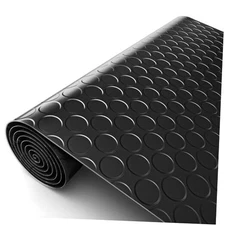 Premium Garage Floor Mat, Commercial Grade Heavy Duty 4 x 13 Feet Black Coin