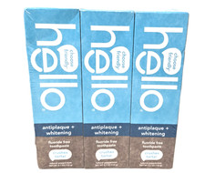 HELLO Antiplaque + Whitening Natural Peppermint, 4.7oz (3 Pack Set) 1.21 per gallon