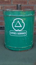 VINTAGE RARE CITIES SERVICE 5 GALLON MOTOR OIL CAN *dents*