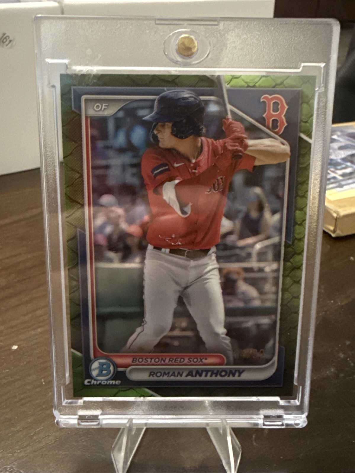 2024 Bowman Chrome Prospect #BCP-235 Roman Anthony Green Reptilian Refractor /99