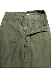 Baker Vietnam Era Cotton Sateen Button Fly OG 107 Pants 1960s 32X26
